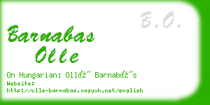 barnabas olle business card